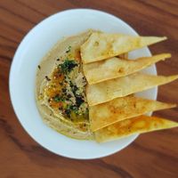 Hummus at Hacienda BLU Beach Lounge & Grill in Liberia