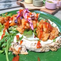 Toast with pulled 'chicken' at De Gillende Keukenmeiden in Zwolle