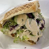 Tofu sandwich with special sauce and veggies  at Wolf Down in Ottawa