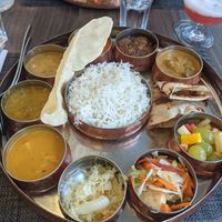 Dinner vegan thali at Thali by Coconut Lagoon in Ottawa