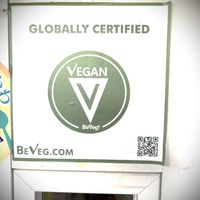 BeVeg vegan certification sign received as a courtesy from visiting staff, rather than through official registration. at Kenkoushokukoubou Takano - 健康食工房たかの in Kanazawa