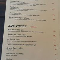 Main menu and desserts  at Mezzalians in Krakow