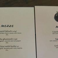Seasonal menu   at Mezzalians in Krakow