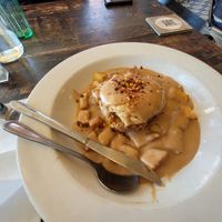 Biscuit and gravy chicken sandwich (with diced potatoes). at The Fix in Kansas City