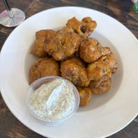 cauliflower wings + carolina sauce! at The Fix in Kansas City