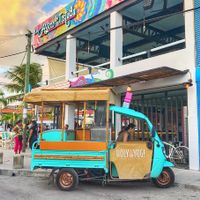 Delicious vegan sugar free ice cream coconut based. You choose the natural fruit to make your own mix and toppings. The best non guilty options for a  treat  in Tulum!!!  at Holy Yog in Tulum