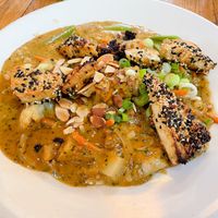 Senegalese vegetables with tofu  at Adam's Mountain Cafe in Manitou Springs