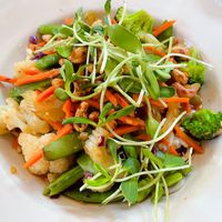 Tibetan vegetables  at Adam's Mountain Cafe in Manitou Springs