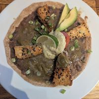Vegan Huevos Rancheros at Adam's Mountain Cafe in Manitou Springs