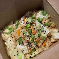 Build a bowl rice noodles tofu teriyaki and veggies   at Bowls Noodle Bar in Oranjestad