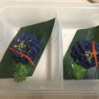 Butterfly pea dumplings (GF) at Jumbo Thai in Brisbane