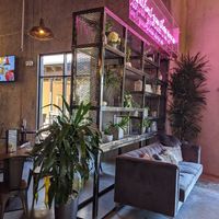 Entry seating at The Annex Crafthouse in Houston