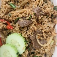 Spicy Fried Rice + Pepper Steak at Salaya in Los Angeles