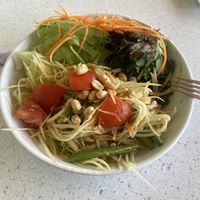 Papaya Salad 🥗💖 Mild because I’m a baby!  at Salaya Plant-Based Kitchen in Los Angeles