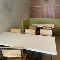 Cute Interior Seating  at Salaya Plant-Based Kitchen in Los Angeles