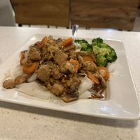 Spicy garlic noodles   at Salaya Plant-Based Kitchen in Los Angeles