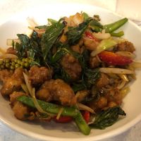 Blazing Chicken at Salaya Plant-Based Kitchen in Los Angeles