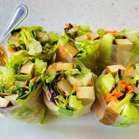 Fresh spring rolls w/ baked tofu  at Salaya in Los Angeles