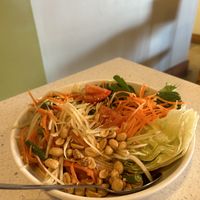 PAPAYA SALAD
Shredded green papaya, tomato, green beans, carrots and peanuts with chili lime dressing   at Salaya in Los Angeles