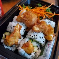 Shrimp tempura roll at Salaya in Los Angeles