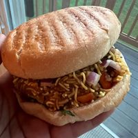 Dabeli (no butter on the bun)  at Neehee's in Canton