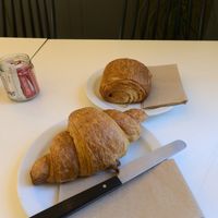 croissant and chocolate croissant at Luminary Bakery in North West London