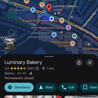   at Luminary Bakery in North West London