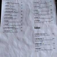 First page of menu at Yuzu Ramen in Muenster