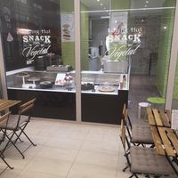 Terras inside of gallery at Loving Hut in Louvain-la-neuve