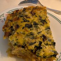 Vegan Quiche (holiday takeout order) at Yumzio Bistro in Greensburg