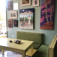 Cozy interior  at Wannas Art Cafe in Luxor
