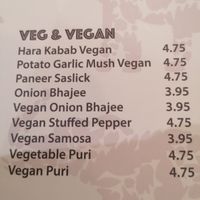 Starters at Indus Express in Stourbridge