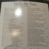 Menu at Indus Express in Stourbridge