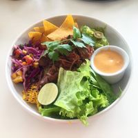 Jackfruit burrito bowl - tasty but small at Suka Espresso in Ubud