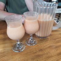 Rum Smoothie Drink on happy hour. Not sure what's in it but so tasty! at Azulëo in Manuel Antonio