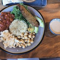 Self Love Bowl w Falafel, Cous Cous, and Tahini at Azulëo in Manuel Antonio