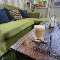 Caramel Macchiato with Soymilk at Phangan Coffee in Koh Phangan