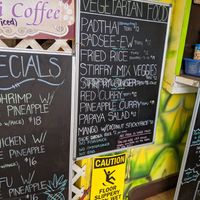 Vegetarian and Vegan menu. at The Thai and Smoothie Place in Waimea