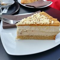 White snickers cake (and croissant) at Kavarnica CukrDoza - Maybe closed in Maribor