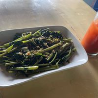 The delicious water spinach!!! at Paraw Beach Club in Boracay