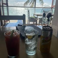 I got a Bloody Mary and a tonic water and mixed it to cut the alcohol a bit, because when the weather is hot, you get dehydrated and its easier to get too drunk at Paraw Beach Club in Boracay