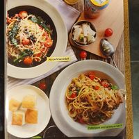 The top dish he makes vegan (oil sauce) at Pasta Studio Jeju in Seogwipo