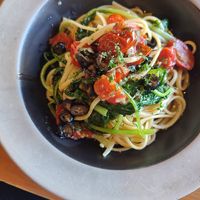 One of the vegan dishes called oil pasta I think at Pasta Studio Jeju in Seogwipo