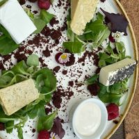 Vegan cheese plate.  at Paradiso Pure Living Vegan Hotel in Kastelruth