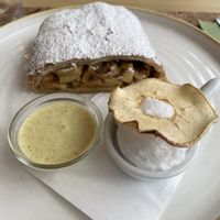 Apple strudel  at Paradiso Pure Living Vegan Hotel in Kastelruth