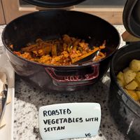 Seitan at breakfast at Paradiso Pure Living Vegan Hotel in Kastelruth