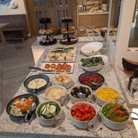Extensive breakfast buffet at Paradiso Pure Living Vegan Hotel in Kastelruth