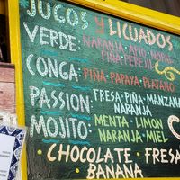 Juices or liquados at Colores Y Sabores in Cozumel