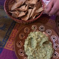 chips and guacamole! at Colores Y Sabores in Cozumel