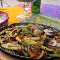 Vegan fajitas  at Colores Y Sabores in Cozumel